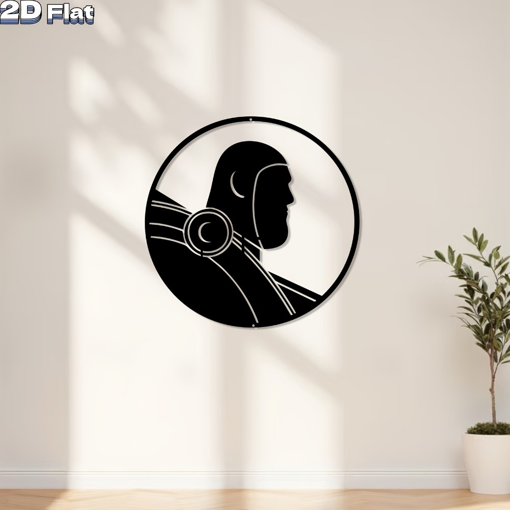 Tech Office Wall Decor - 1 шт. Современный робот-декор из алюминия
